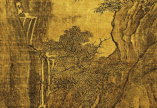 五代 关仝 秋山晚翠图 绢本