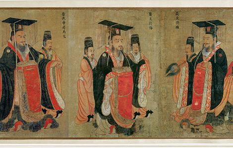 唐 阎立本 历代帝王图卷 美國波士頓藝術博物館 長卷 絹本 設色 历代国画 第1张