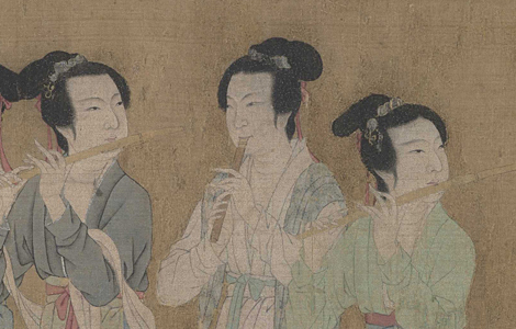 五代 南唐 顾闳中 韩熙载夜宴图 绢本 28.7x335十大传世名画 历代国画 第1张