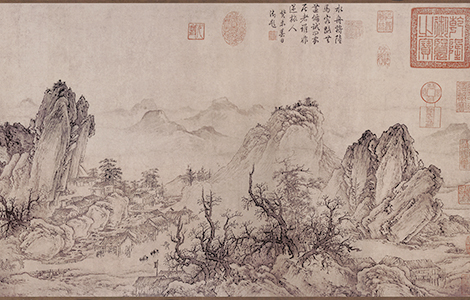 金 佚名 太古遗民 江山行旅图38.42x417