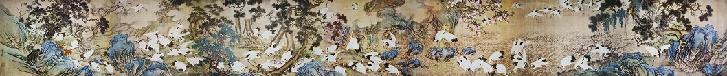 明代边景昭《百鹤图卷》赏析 历代国画 第1张