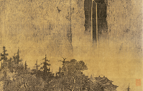 宋 范宽 溪山行旅图 绢本206.3X103.3台北故宫 历代国画 第2张