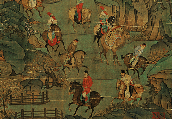 唐 李昭道 明皇幸蜀纸本55.9X81