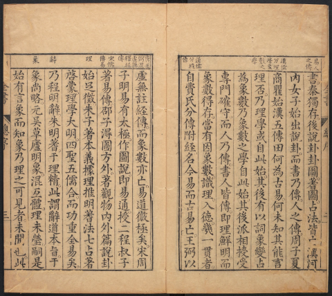 周易古今文全书.三册本.总21卷.明杨时乔撰 《论例》《古文》《今文》《易学启蒙》