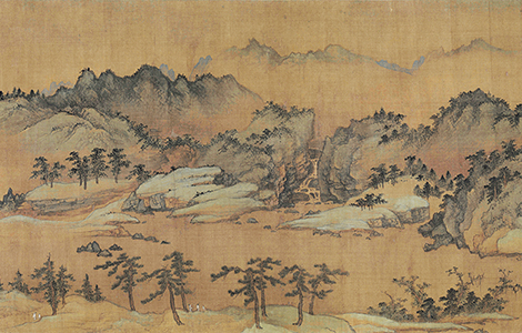 元 商琦 春山图卷绢本 39.6X217 历代国画 第1张