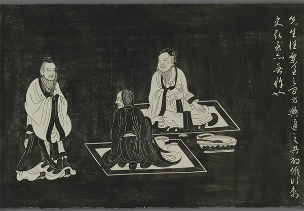 元|赵孟頫《陶渊明像传》连环画形式记载陶渊明弃官归田后的生活镜头 历代书法 第1张