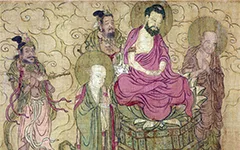 宋 赵光辅 《番王礼佛图》绢本 28.6x103.5 欣赏 历代国画 第1张