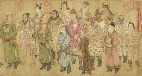 宋 赵光辅 《番王礼佛图》绢本 28.6x103.5 欣赏 历代国画 第8张