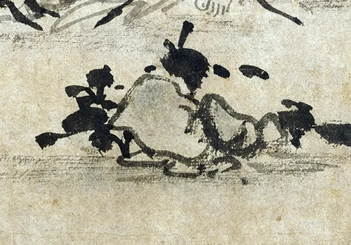 一幅画，两个怪和尚的笑，藏着啥门道？《寒山拾得图》 历代国画 第3张