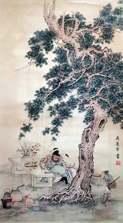 唐玄宗梦见大鬼捉小鬼，画家画出 “钟馗” 火遍全国 书画知识 第6张