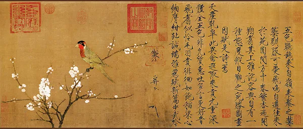 宋 赵佶《五色鹦鹉图》绢本 欣赏 历代国画 第2张