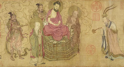 宋 赵光辅 《番王礼佛图》绢本 28.6x103.5 欣赏 历代国画 第7张