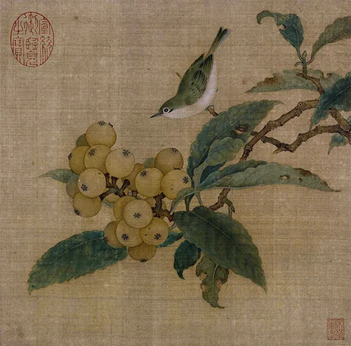 南宋小画里的「枇杷与鸟虫恩怨」：故宫藏画里藏着哪些趣事儿？ 历代国画 第9张