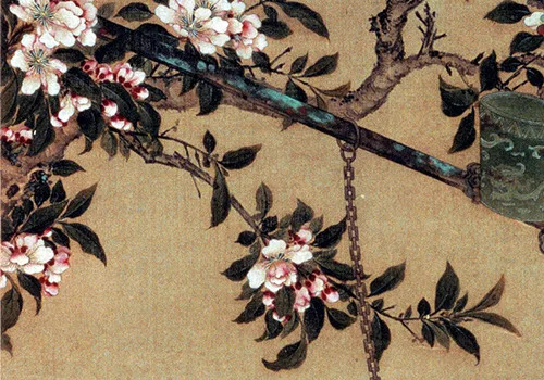 清 胡湄《鹦鹉戏蝶图》“仙笔”绘画技艺欣赏 历代国画 第5张