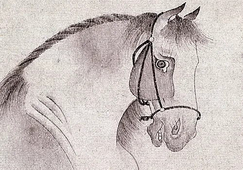 元 赵孟頫《饮马图》纸本 欣赏 历代国画 第3张