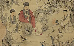 清 徐冈《三星图》清朝这幅画原来在偷偷送祝福 历代国画 第1张