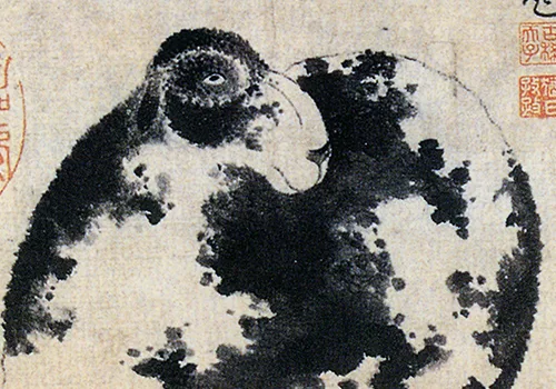 一只羊是苏武，一只羊是李陵？赵孟頫《二羊图》中的千年隐喻 历代国画 第2张