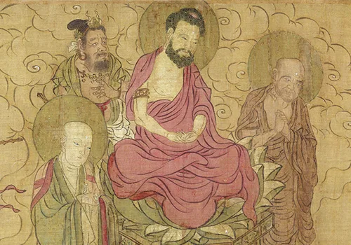 宋 赵光辅 《番王礼佛图》绢本 28.6x103.5 欣赏 历代国画 第3张
