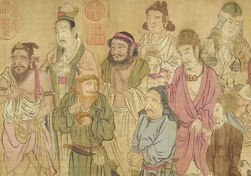 宋 赵光辅 《番王礼佛图》绢本 28.6x103.5 欣赏 历代国画 第5张