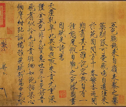宋 赵佶《五色鹦鹉图》绢本 欣赏 历代国画 第9张