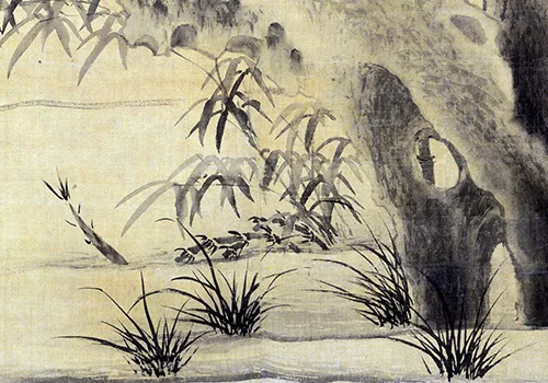 《竹石图》：从元末战火中闯出的丹青传奇 历代国画 第2张