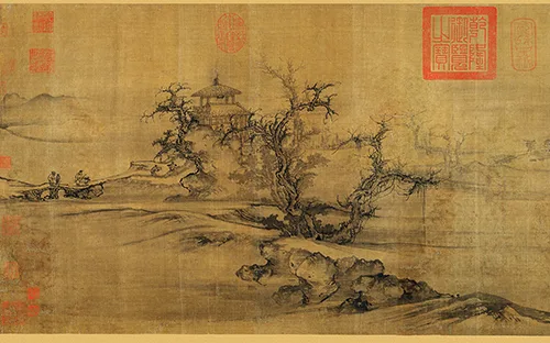 千年古画里的 “秋日私语”：看北宋画家如何用 “蟹爪树枝” 画出深秋孤寂与人生哲思 历代国画 第7张