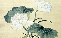 《赐莲图轴》皇帝送莲花，大臣画名画，后来他们都去编字典了？ 历代国画 第1张