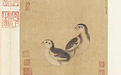 画中雏鸡待饲，题外帝王警言 —— 南宋李迪〈鸡雏待饲图〉的艺术与政治隐喻 历代国画 第1张