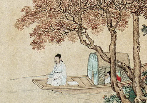 尺素藏兵气,钓竿寄远心 —— 一幅古画里的湘军沉浮录 《枫溪垂钓图》 历代国画 第2张-墨韵书香