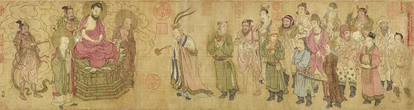 宋 赵光辅 《番王礼佛图》绢本 28.6x103.5 欣赏 历代国画 第2张