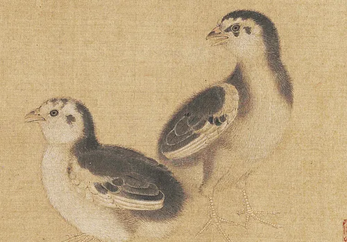 画中雏鸡待饲，题外帝王警言 —— 南宋李迪〈鸡雏待饲图〉的艺术与政治隐喻 历代国画 第7张