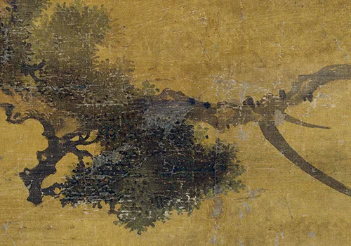 元 雪界翁 张师夔（舜咨）《鹰桧图》《柏鹰图》欣赏 历代国画 第4张