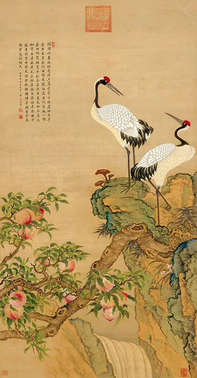 清 邹一桂《蟠桃图》绢本设色 北京故宫博物院 历代国画 第2张