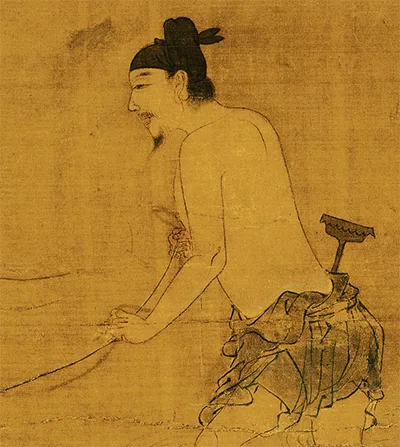 唐・韩干《清溪饮马图》 历代国画 第3张-墨韵书香