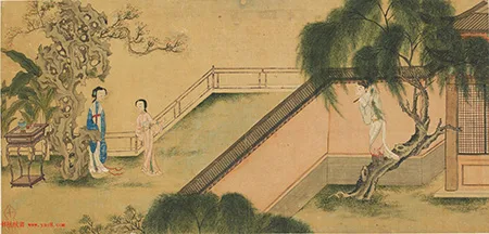 从《莺莺传》到《西厢记》：仇英笔下的爱情传奇 历代国画 第12张