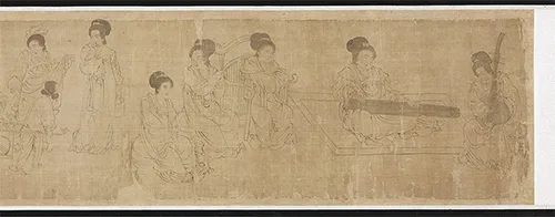 穿越千年,走进周文矩《宫中图》的宫廷生活场景 历代国画 第3张-墨韵书香