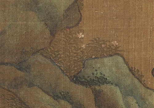 五代 周文矩《西子浣纱图》绢本64X64 历代国画 第7张