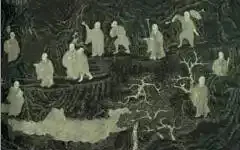 万寿山五百罗汉图.清王方岳绘图.清乾隆二十二年刻石初拓本 历代国画 第1张