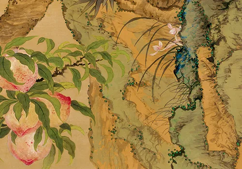 清 邹一桂《蟠桃图》绢本设色 北京故宫博物院 历代国画 第7张