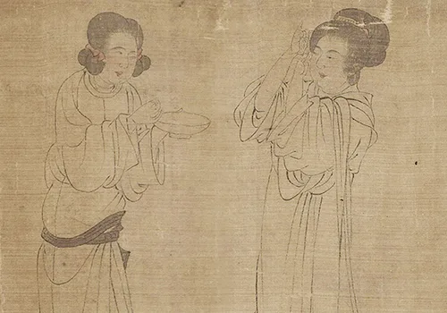 穿越千年,走进周文矩《宫中图》的宫廷生活场景 历代国画 第12张-墨韵书香