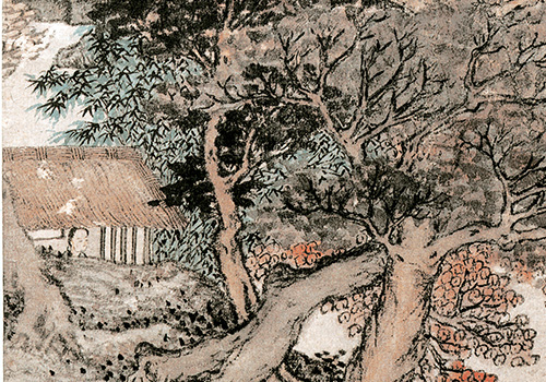 元·王蒙《秋山草堂图》赏析 对自然的敬畏和对宁静生活的追求 历代国画 第4张