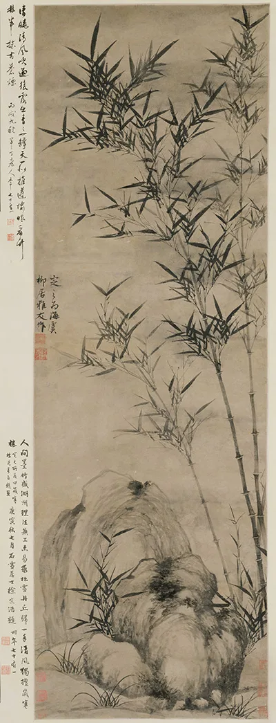 元 顾安笔下的竹：墨韵中的清风雅韵 历代国画 第3张