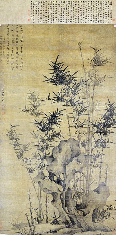 元 顾安笔下的竹：墨韵中的清风雅韵 历代国画 第2张
