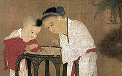 《秋庭戏婴图》:看看千年前北宋的孩童都玩什么游戏? 历代国画 第1张-墨韵书香