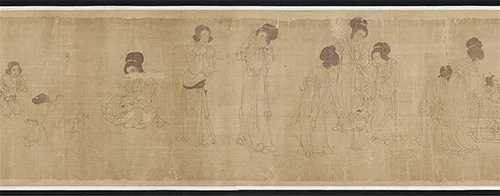 穿越千年,走进周文矩《宫中图》的宫廷生活场景 历代国画 第4张-墨韵书香