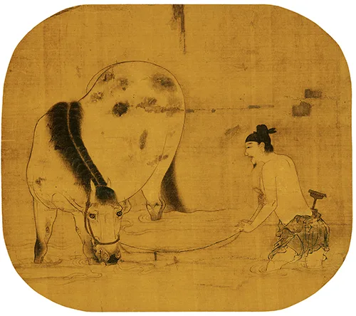 唐・韩干《清溪饮马图》 历代国画 第2张-墨韵书香
