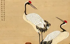 清 邹一桂《蟠桃图》绢本设色 北京故宫博物院 历代国画 第1张