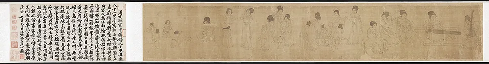 穿越千年,走进周文矩《宫中图》的宫廷生活场景 历代国画 第2张-墨韵书香