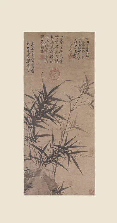 元 顾安笔下的竹：墨韵中的清风雅韵 历代国画 第4张