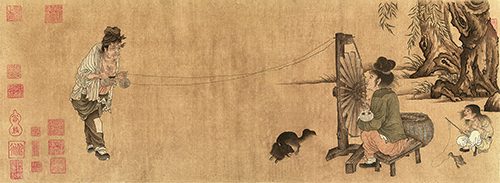 从王居正的《纺车图》看北宋：繁华背后的民间真实生活 历代国画 第3张